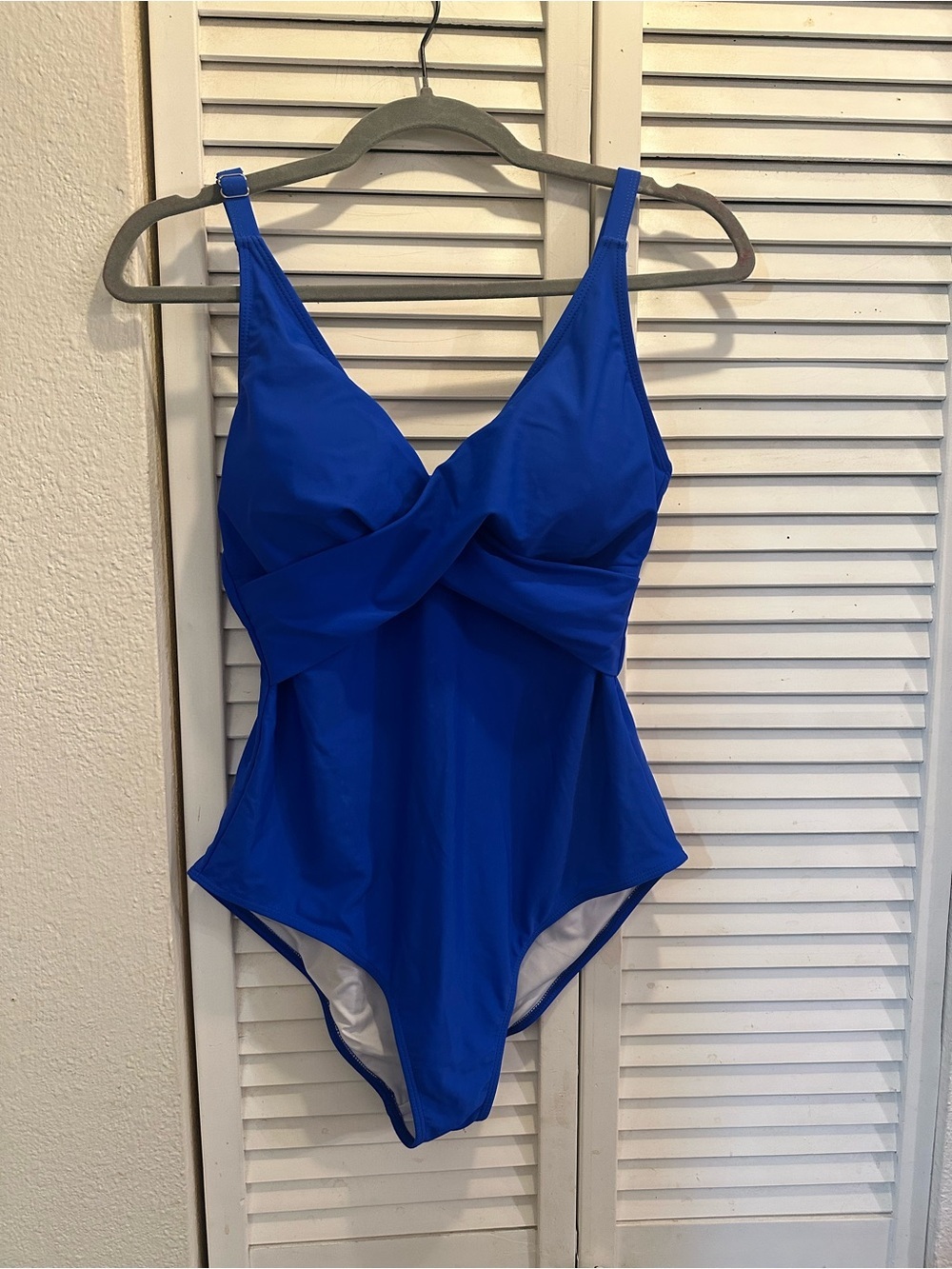 Royal Blue One-Piece Twist Front Swimsuit